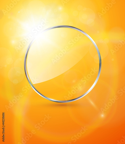 Sunny orange background.