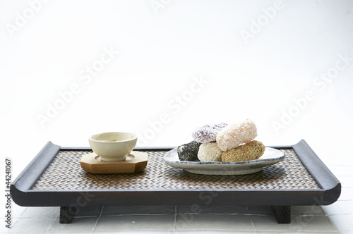 assorted Korean traditional sweets and cookies  photo