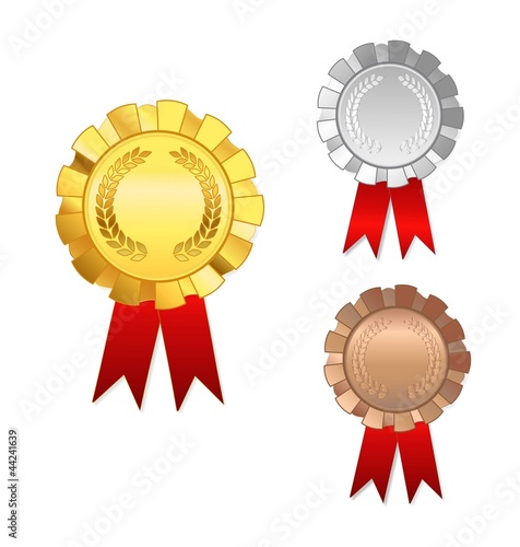 Laurel wreath with Gold Silver and Bronze Medals