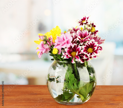 Wallpaper Mural colorful bouquet of chrysanthemums in a glass vase Torontodigital.ca