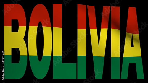 Wallpaper Mural Bolivia text with fluttering flag animation Torontodigital.ca