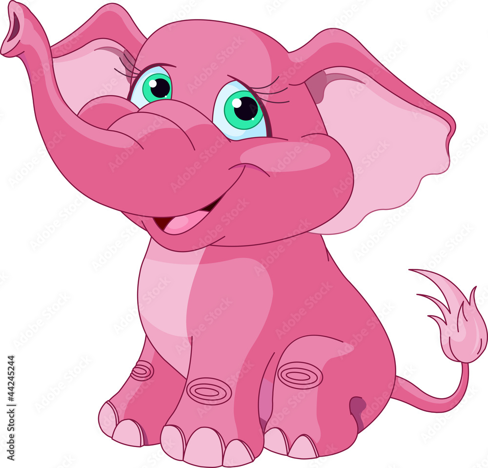 Obraz premium Pink elephant