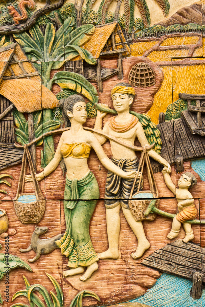 Fototapeta premium Thai painting