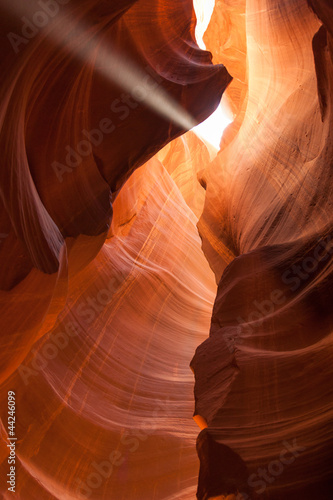 Light beam in Antelope Canyon in Arizona