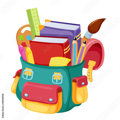 Back to school,school bag illustration