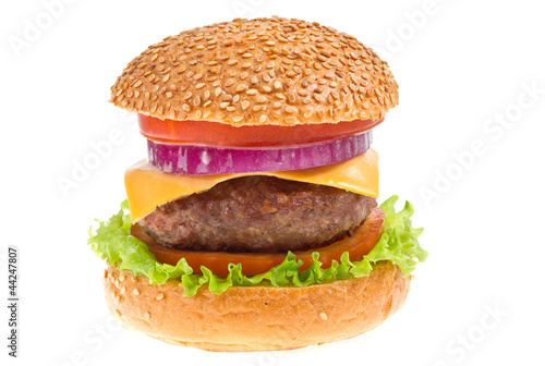 cheeseburger on isolated