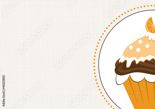 Muffin mit Schokolade und Mandarine