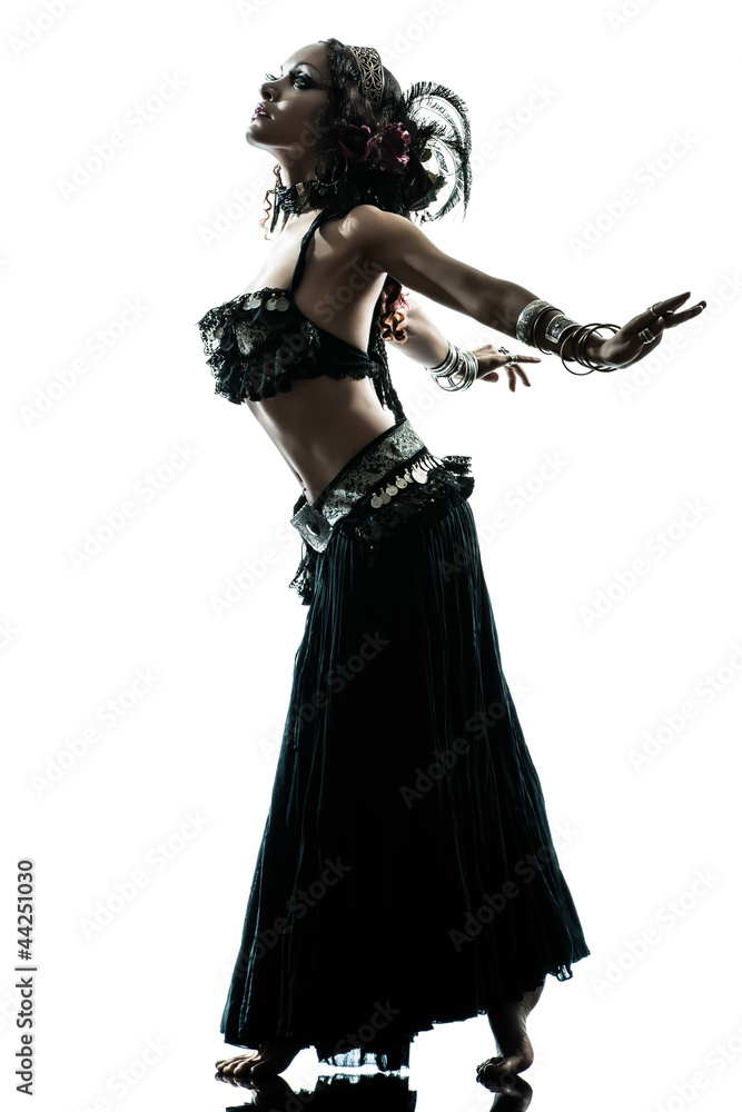 arabic woman belly dancer dancing