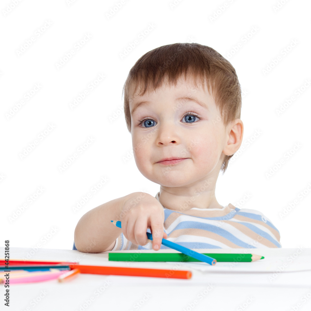 funny baby boy drawing with color pencils funny baby boy drawing with color pencils