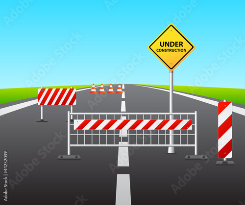 Under construction of road 3d