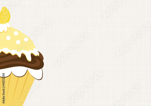 Cupcake mit Schokolade und Zitrone