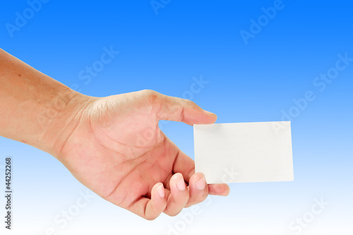 Hands holding paper