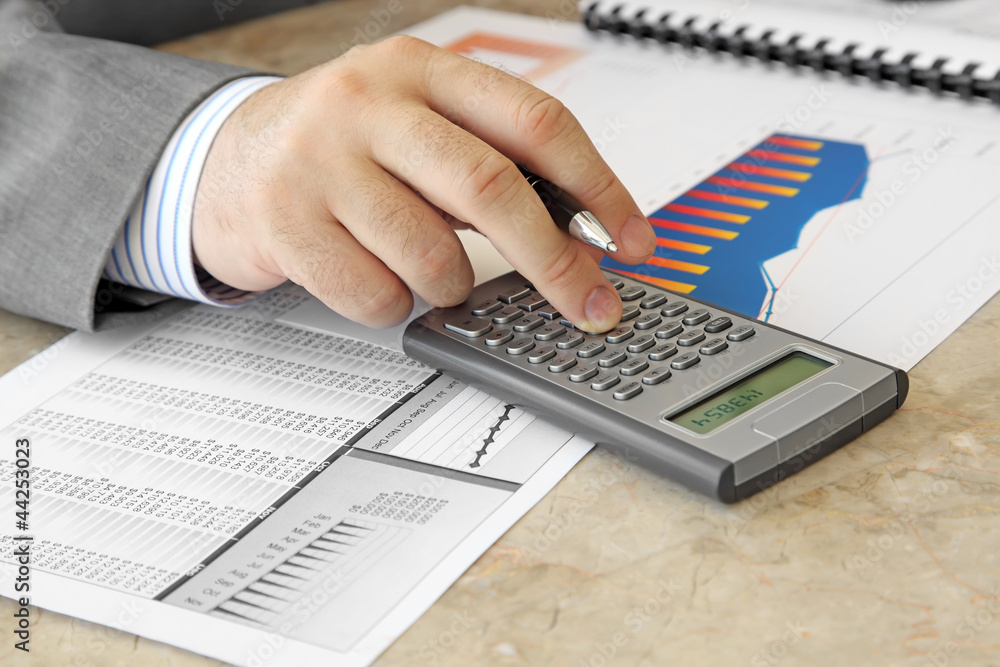 Businessman with Calculator Businessman with Calculator