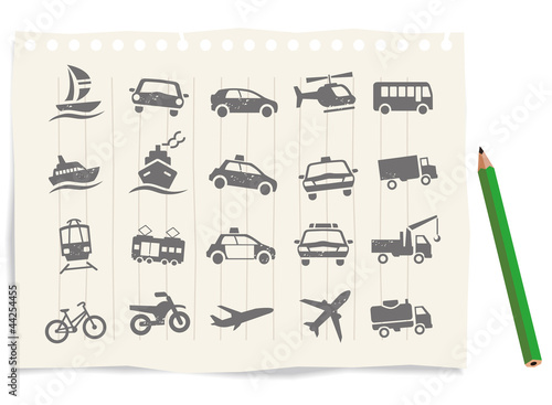 Transport_buttons icons vector