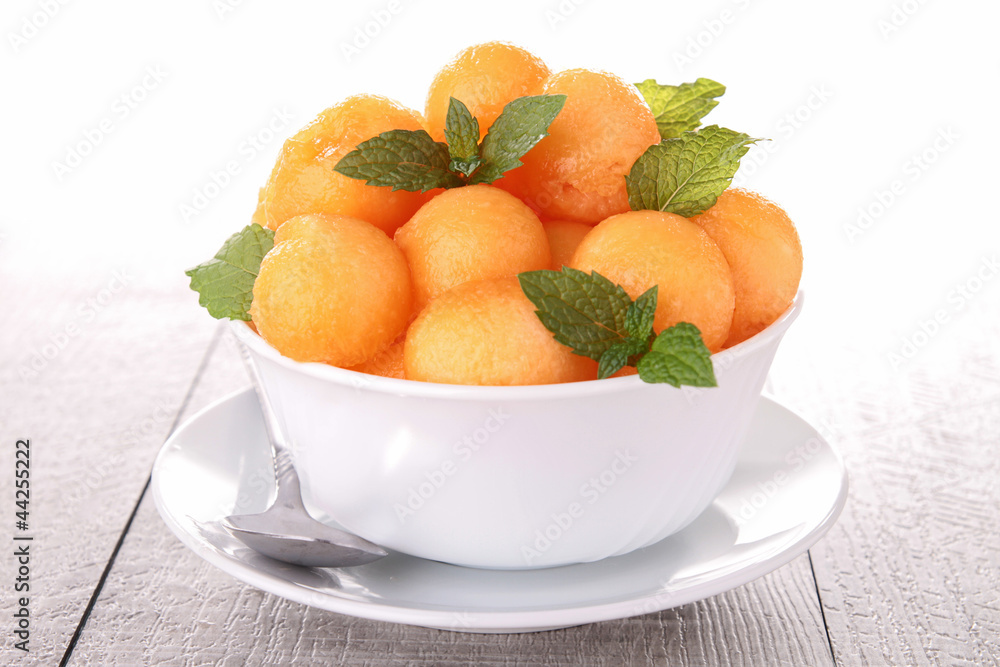 fruit dessert with mint fruit dessert with mint