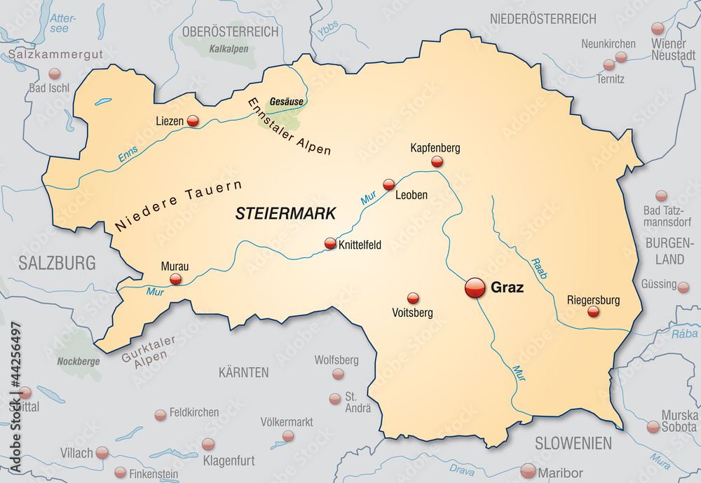karte der Steiermark