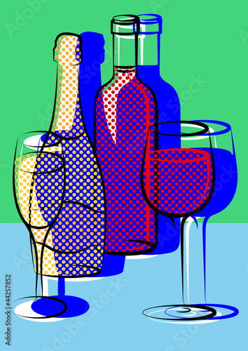 Champagner und Wein