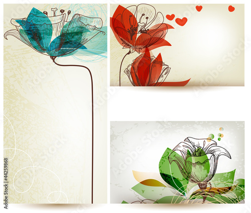 Vintage floral backgrounds