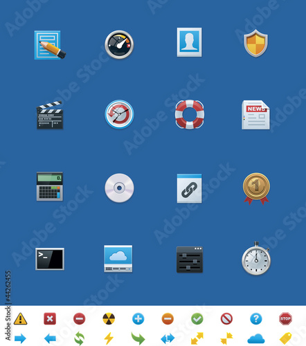Vector common website icons for webmasters