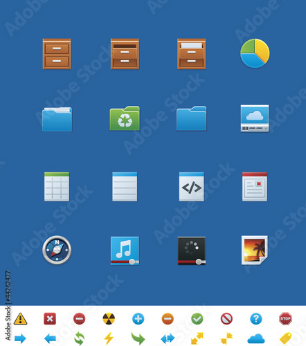 Vector common website icons for webmasters