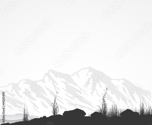 Landscape with mountains