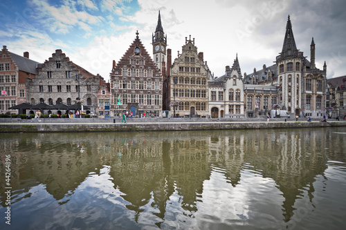 View of the Graslei at Ghent, Belgium