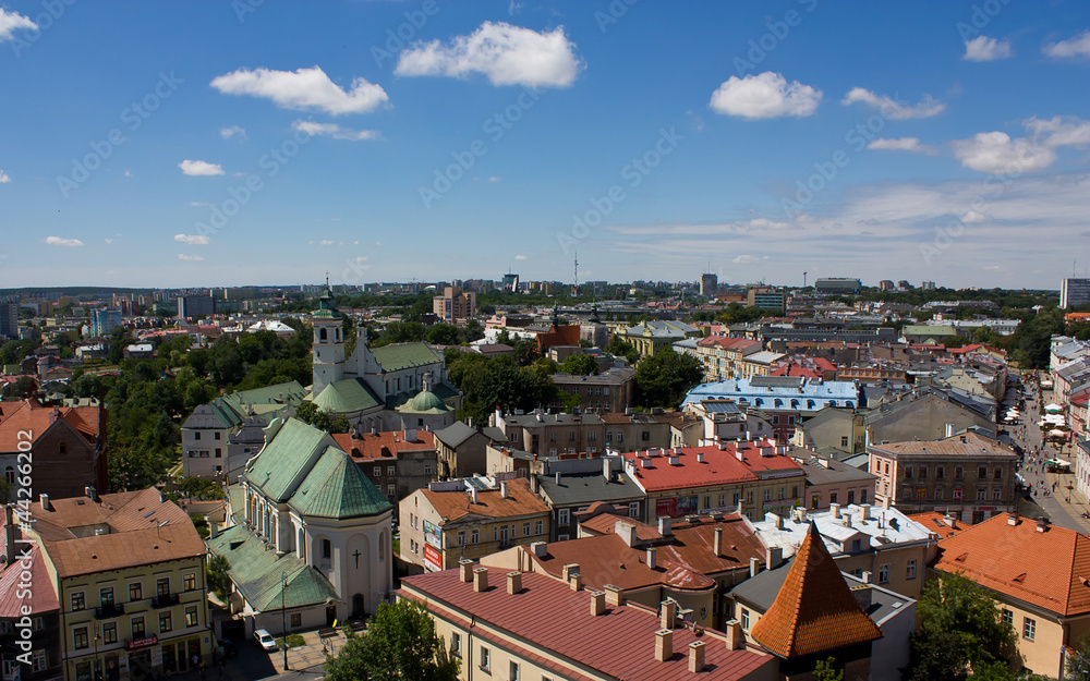 Fototapeta premium Old town of Lublin skyline, Poland
