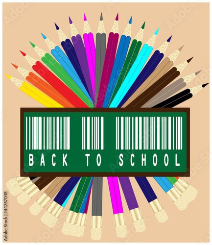 School pencils with board