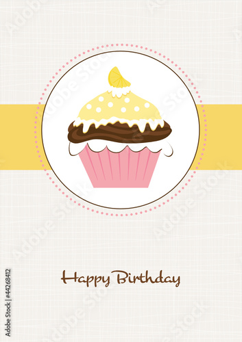 Cupcake mit Schokolade und Zitrone