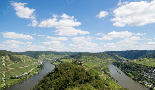 Landscape with the river Moselle in Germany
