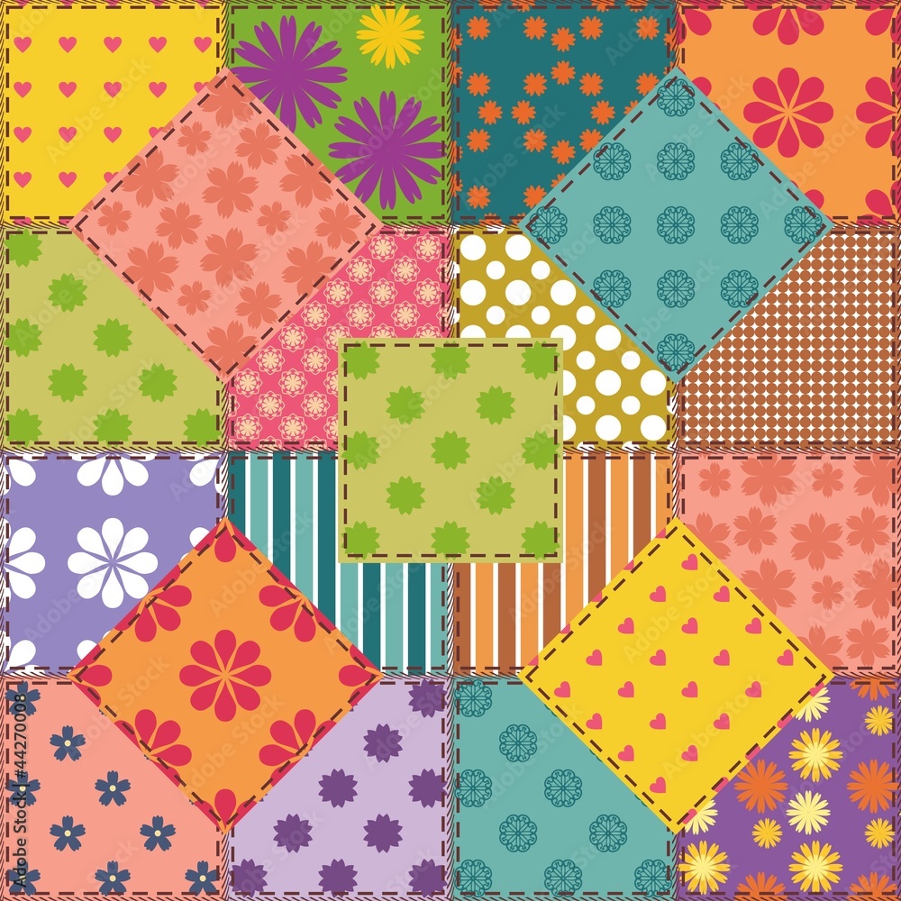 patchwork background with different patterns patchwork background with different patterns