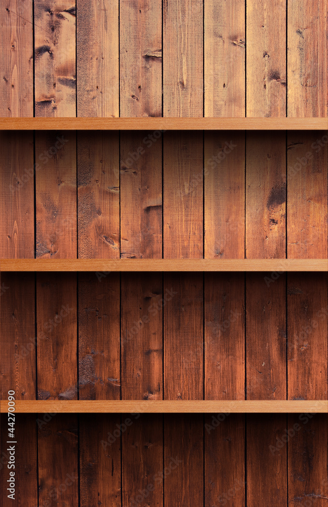 Fotografie Wooden shelf