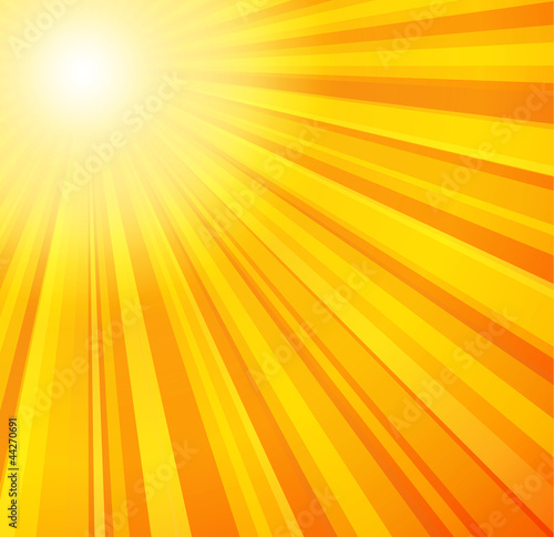 Sunbeams in Yellow and Orange Colors
