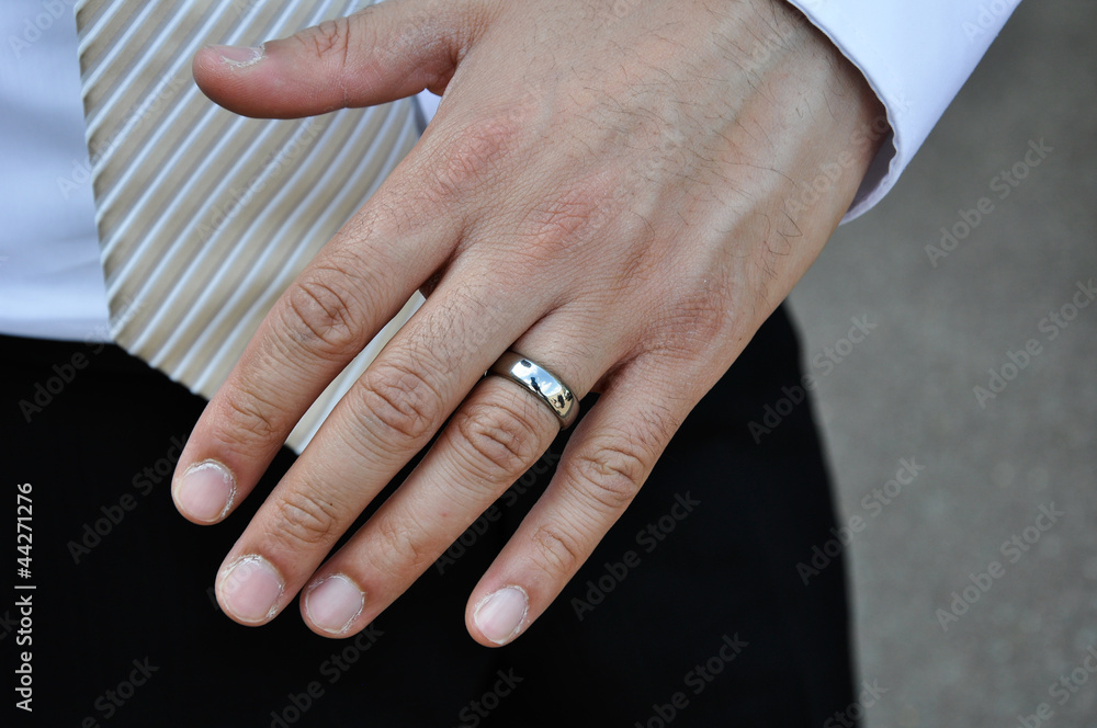 Wedding ring worn by bride groom Wedding ring worn by bride groom