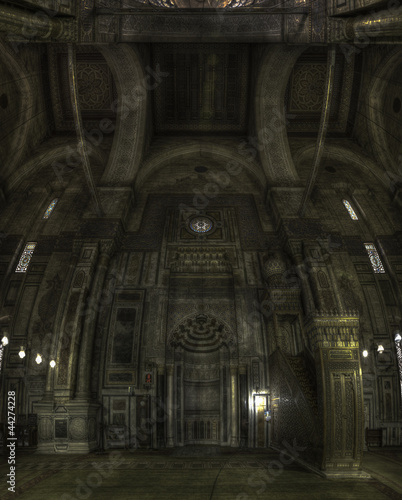 Stitched Panorama - Refaie Sultan Hassan Mosque in Cairo Egypt