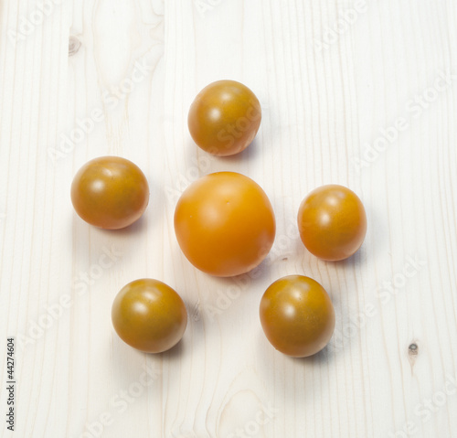 Six yellow tomatoes