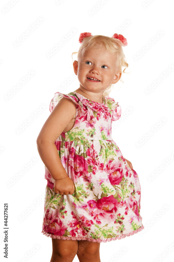Portrait of the little girl, it is isolated on white Portrait of the little girl, it is isolated on white