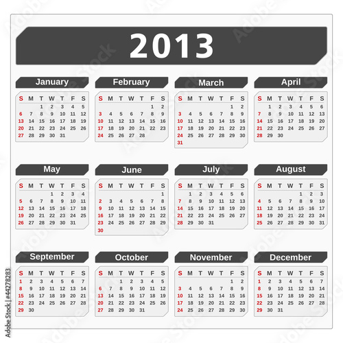 2013 Calendar