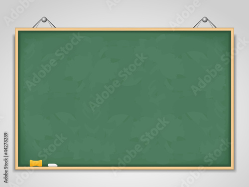 Big horizontal green blackboard