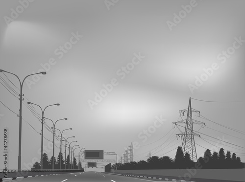 electrical pylons near free street