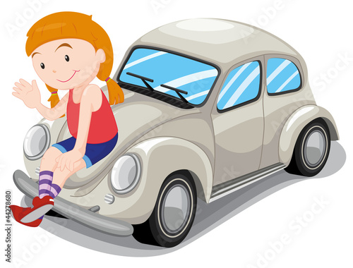 Girl and car