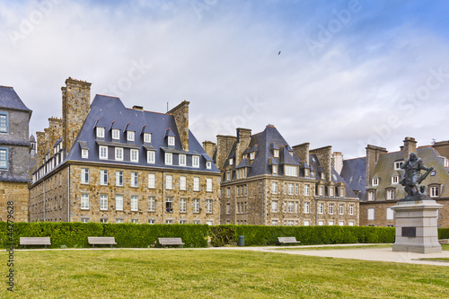 Small Park on waterfront in Saint-Malo, France