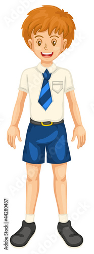 Boy in school dress
