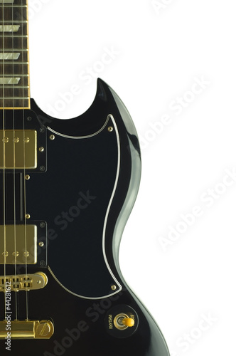Obraz na plátne famous black electric guitar's body isolated