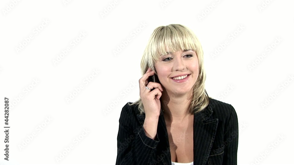 HD1080 Young blond woman with mobile phone HD1080 Young blond woman with mobile phone