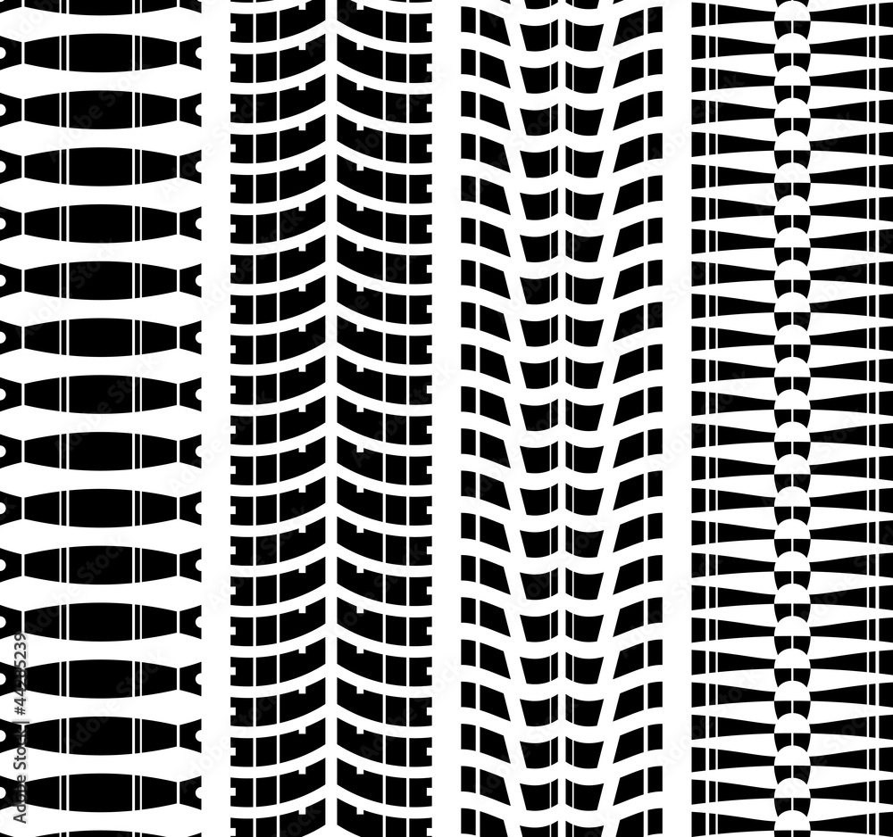 Tire tracks Tire tracks