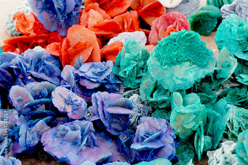 Tableau sur toile colorful desert roses of the Sahara desert