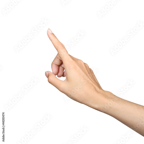 finger point isolated white background
