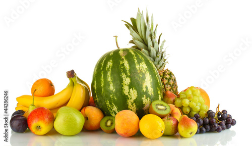Fototapeta Naklejka Na Ścianę i Meble -  Assortment of exotic fruits isolated on white