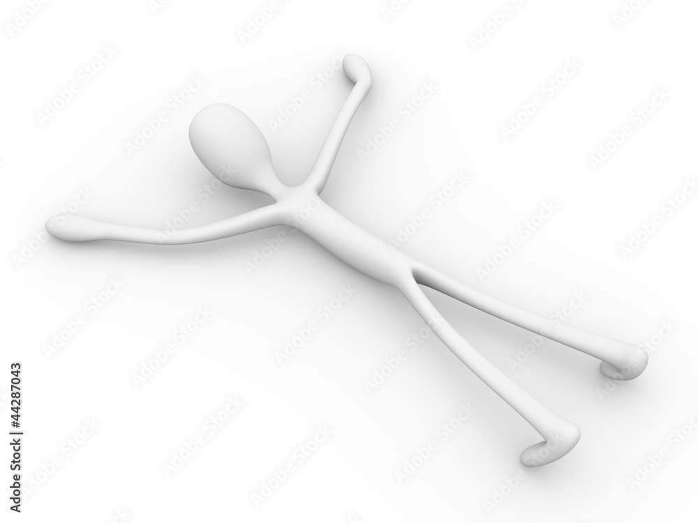 Fototapeta premium Auf dem Boden liegen